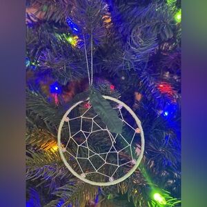 Green Dreamcatcher Holiday Ornament